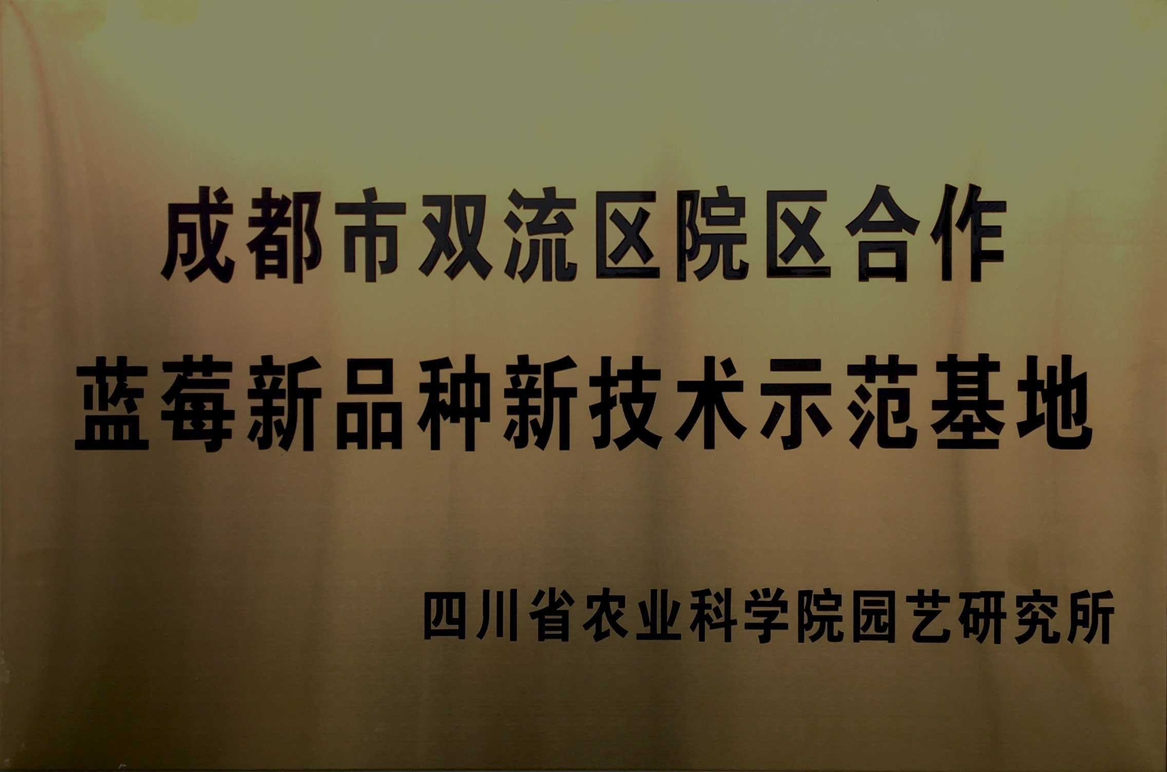 成都市雙流區院區合作藍莓新品種新技術示范基地—四川省農業科學院園藝研究所